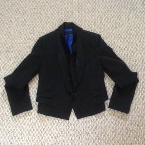 Black Satin Sexy Fitted Tuxedo Style Jacket 💋